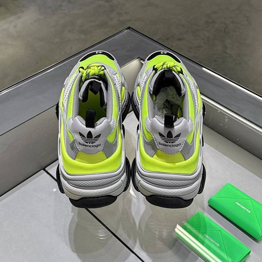 🎊佳節特賣🎁Adidas X Balenciaga 712821 Triple S 男款條紋經典運動鞋 綠/灰 EU 39/40/41/42/44/45/46-4