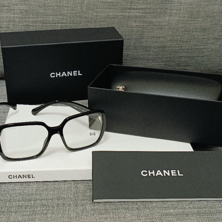 CHANEL 香奈兒 小臉素顏神器 專櫃缺貨款 黑色膠框平光眼鏡 光學眼鏡-5