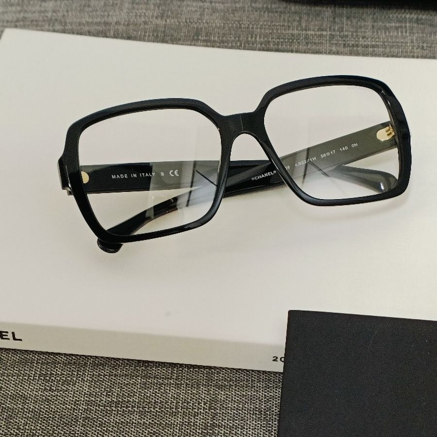 CHANEL 香奈兒 小臉素顏神器 專櫃缺貨款 黑色膠框平光眼鏡 光學眼鏡-10