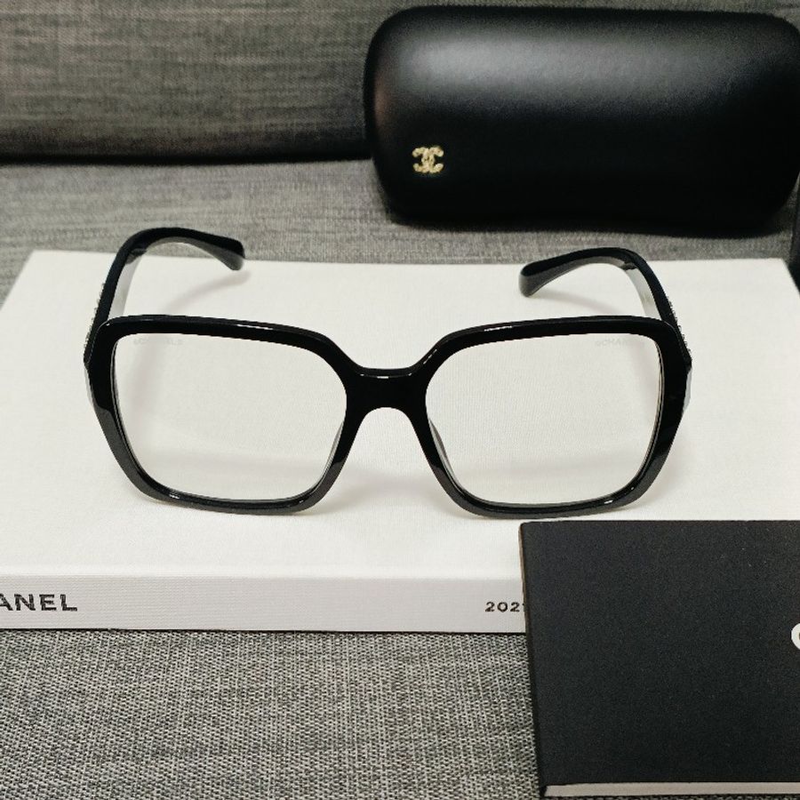 CHANEL 香奈兒 小臉素顏神器 專櫃缺貨款 黑色膠框平光眼鏡 光學眼鏡-12