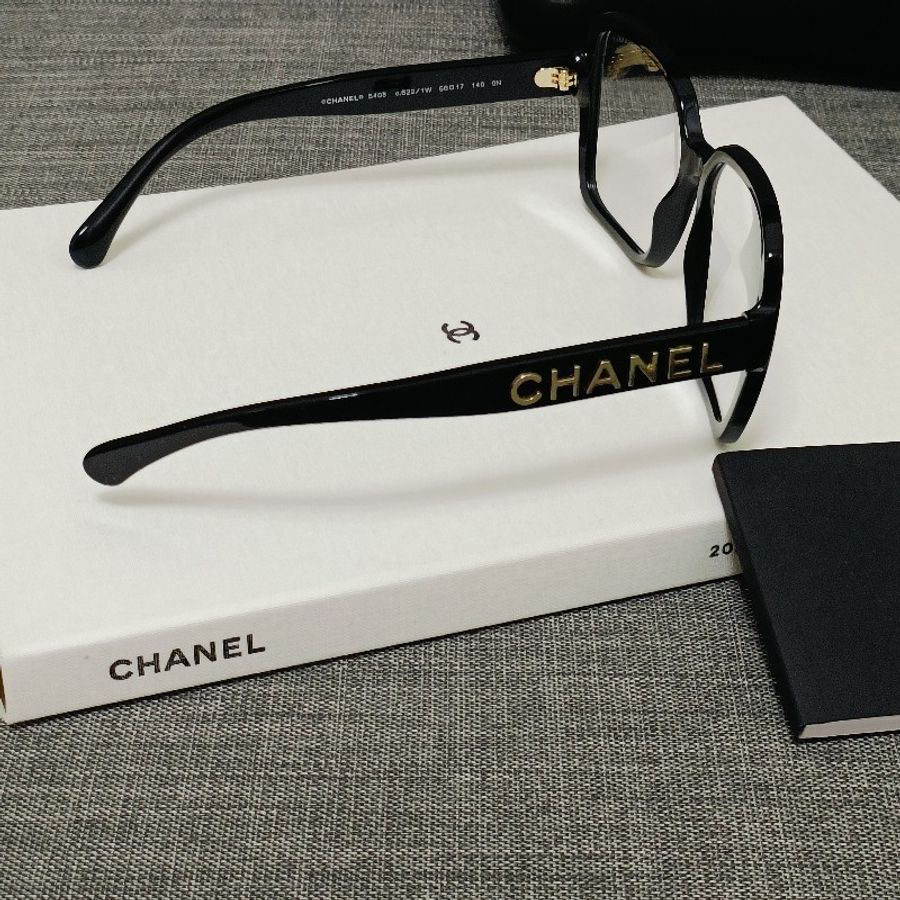 CHANEL 香奈兒 小臉素顏神器 專櫃缺貨款 黑色膠框平光眼鏡 光學眼鏡-16