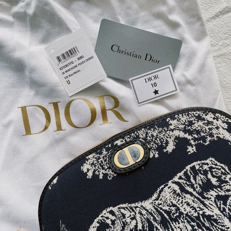 DIOR 全新 專櫃正品 老虎刺繡 化妝包 30 Montaigne-1