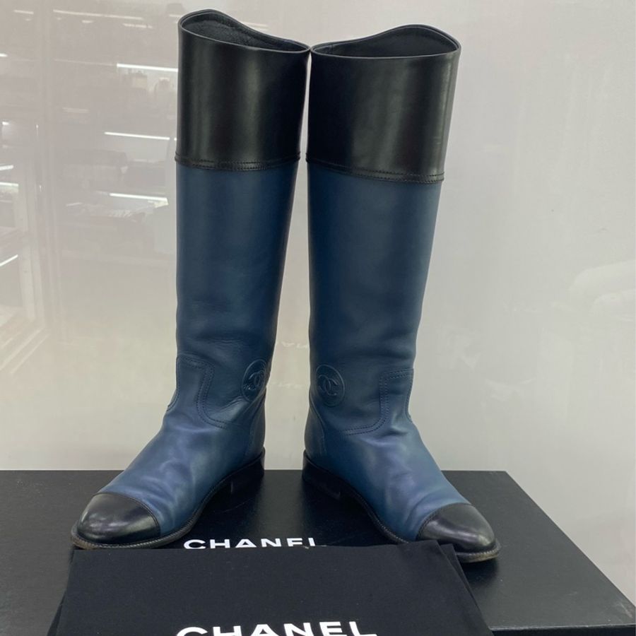 chanel Leather Long Boots-0