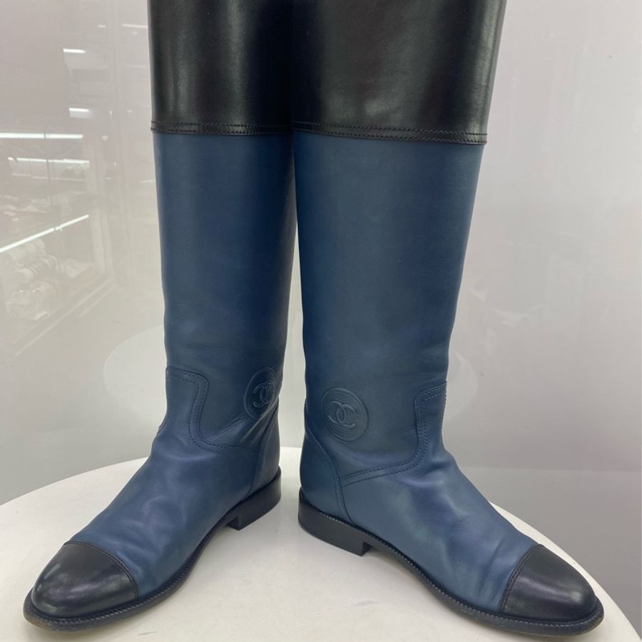 chanel Leather Long Boots-1