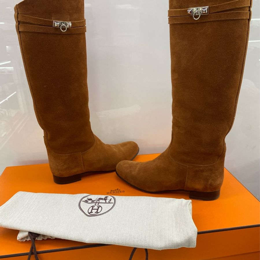 Hermès 猄皮長靴-12