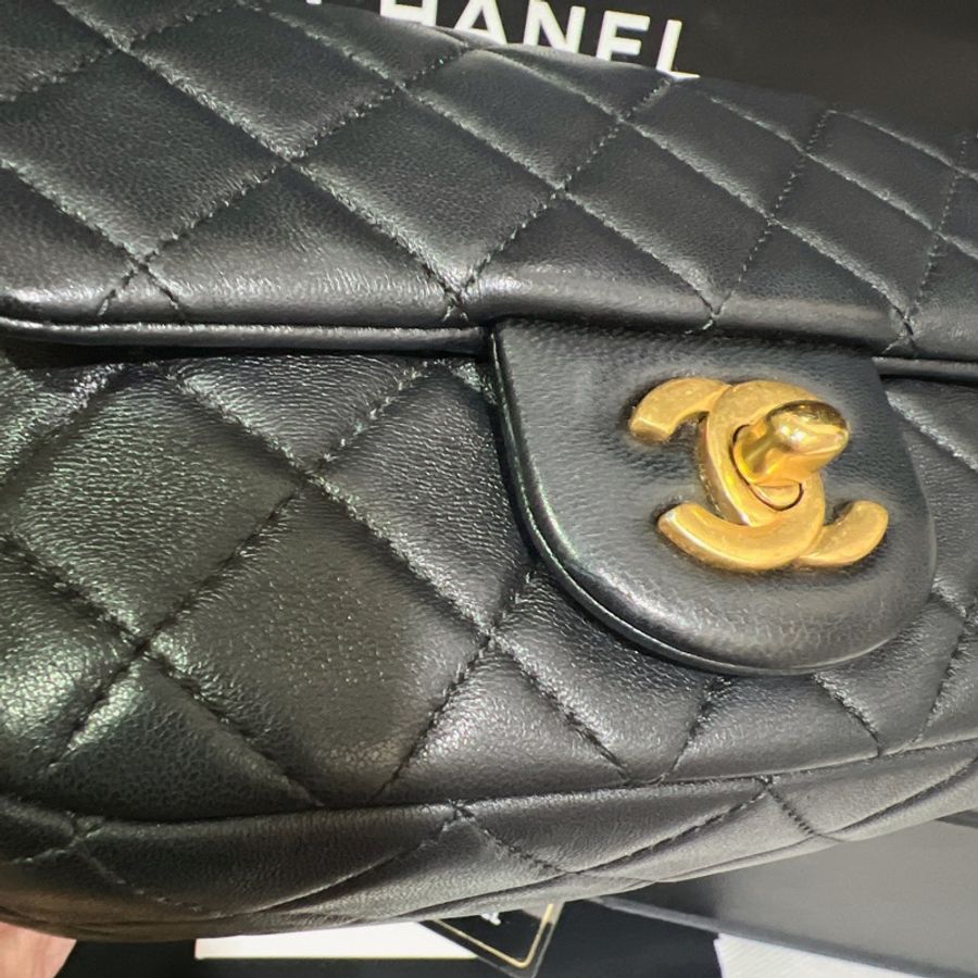 CHANEL 香奈兒 mini coco 經典爆款 黑色金球方胖 cf-32