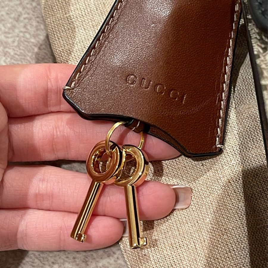 🌟二手/惜售 🌟誠可小議💖Gucci Padlock皮革老花金鏈條包-無盒、附防塵袋-16
