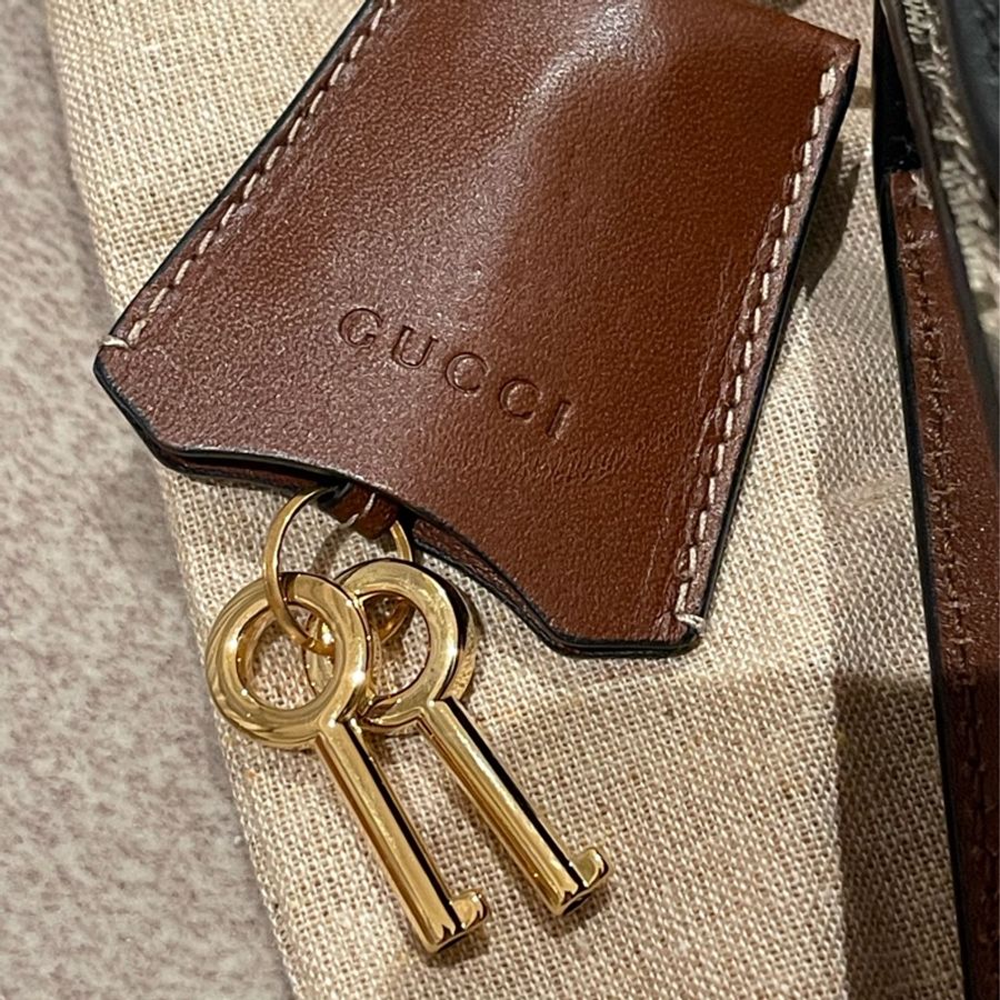 🌟二手/惜售 🌟誠可小議💖Gucci Padlock皮革老花金鏈條包-無盒、附防塵袋-17