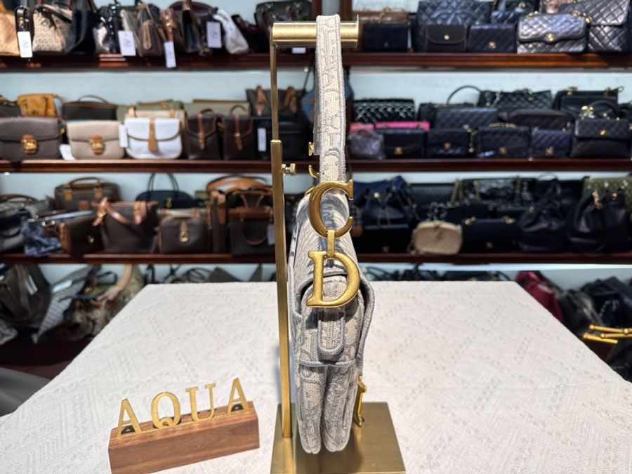 Dior Oblique Saddle Bag 迪奧灰色老花馬鞍包-2