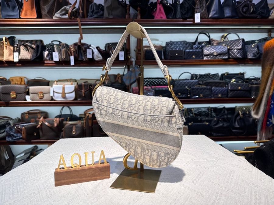 Dior Oblique Saddle Bag 迪奧灰色老花馬鞍包-3