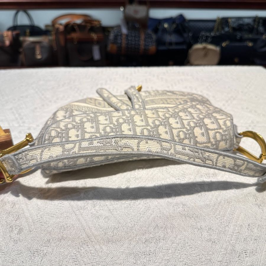 Dior Oblique Saddle Bag 迪奧灰色老花馬鞍包-21
