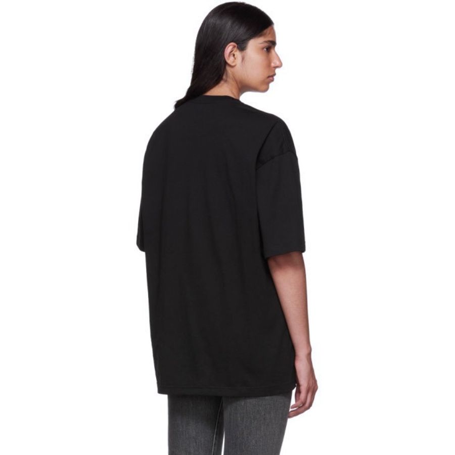 BALENCIAGA 巴黎世家 麥穗BB logo黑色短袖T恤XS-4