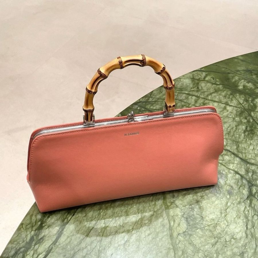 🎁夏季折扣🎁Jil Sander 小款 Goji Bamboo 竹節包 粉色-9