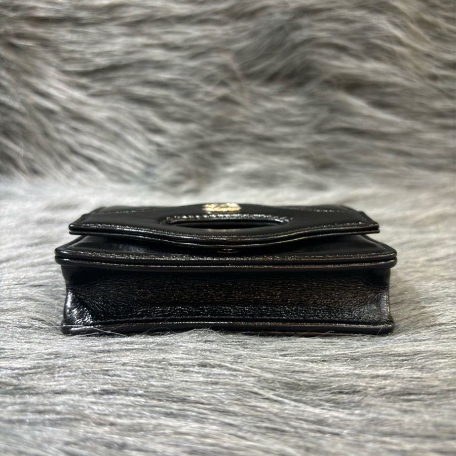 CHANEL AP3654 31 黑色油亮 牛皮 金釦 零錢包 信用卡夾 名片夾 短夾 卡包 錢包-4
