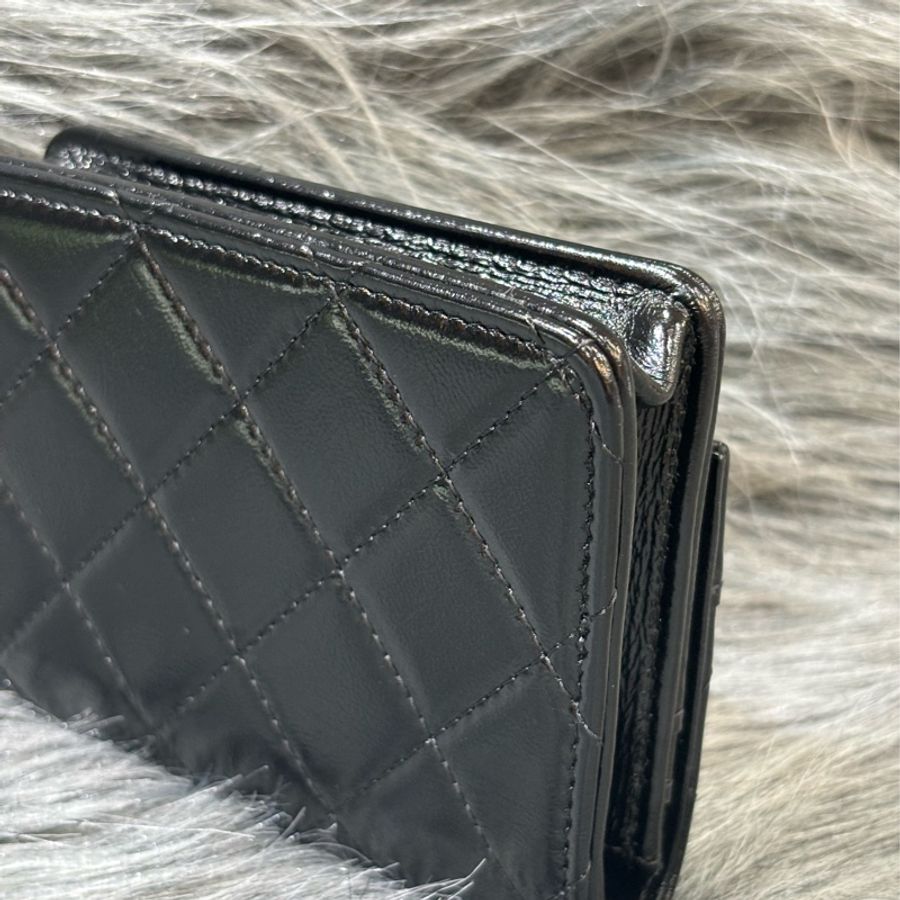 CHANEL AP3654 31 黑色油亮 牛皮 金釦 零錢包 信用卡夾 名片夾 短夾 卡包 錢包-8