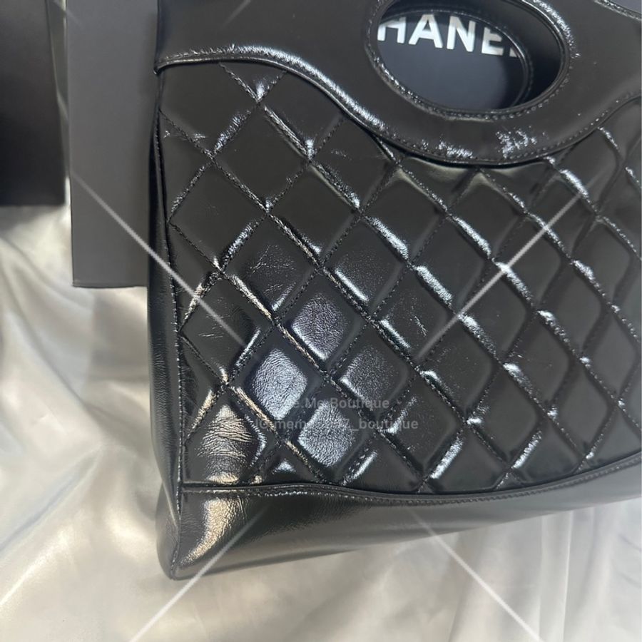 Chanel 31 bag 小號 黑色 油蠟羊皮 全新品-7