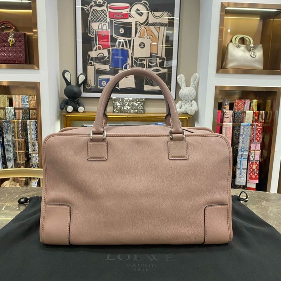 Loewe Amazona粉色全皮枕頭包手提包-1