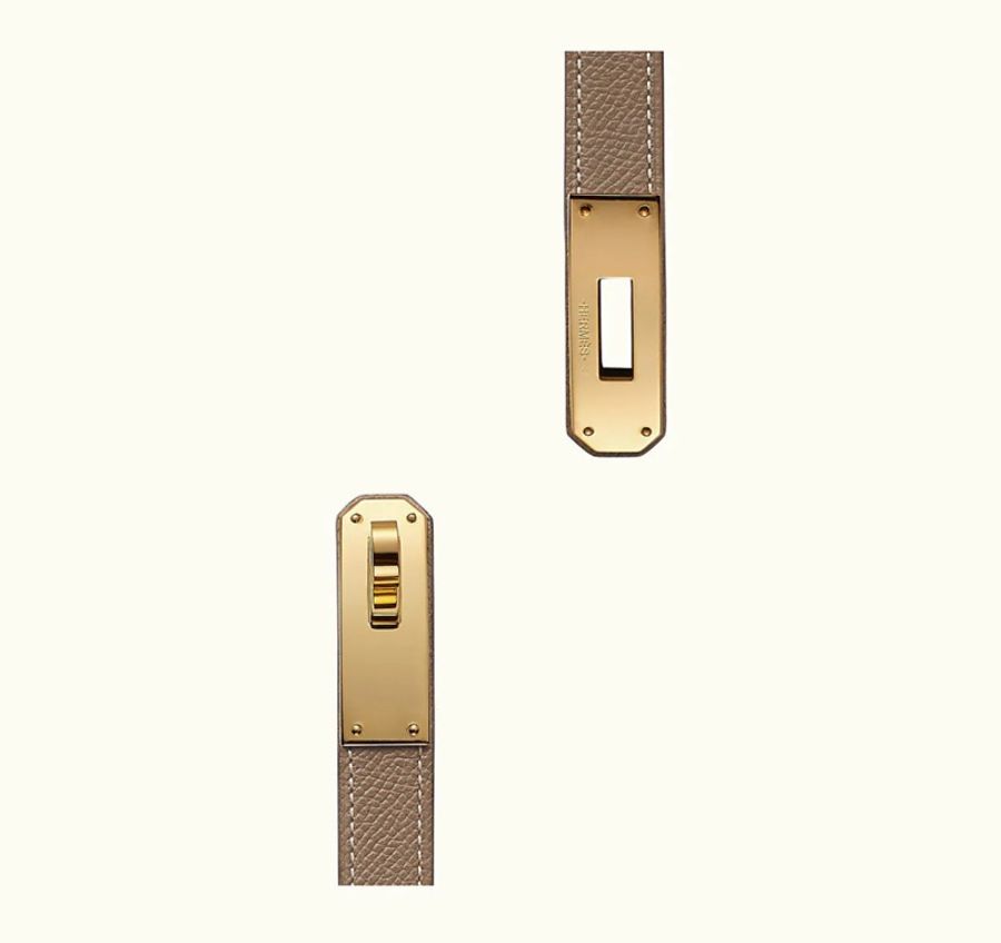 全新 HERMES KELLY 18 皮帶 2024 W 印章 大象灰-6