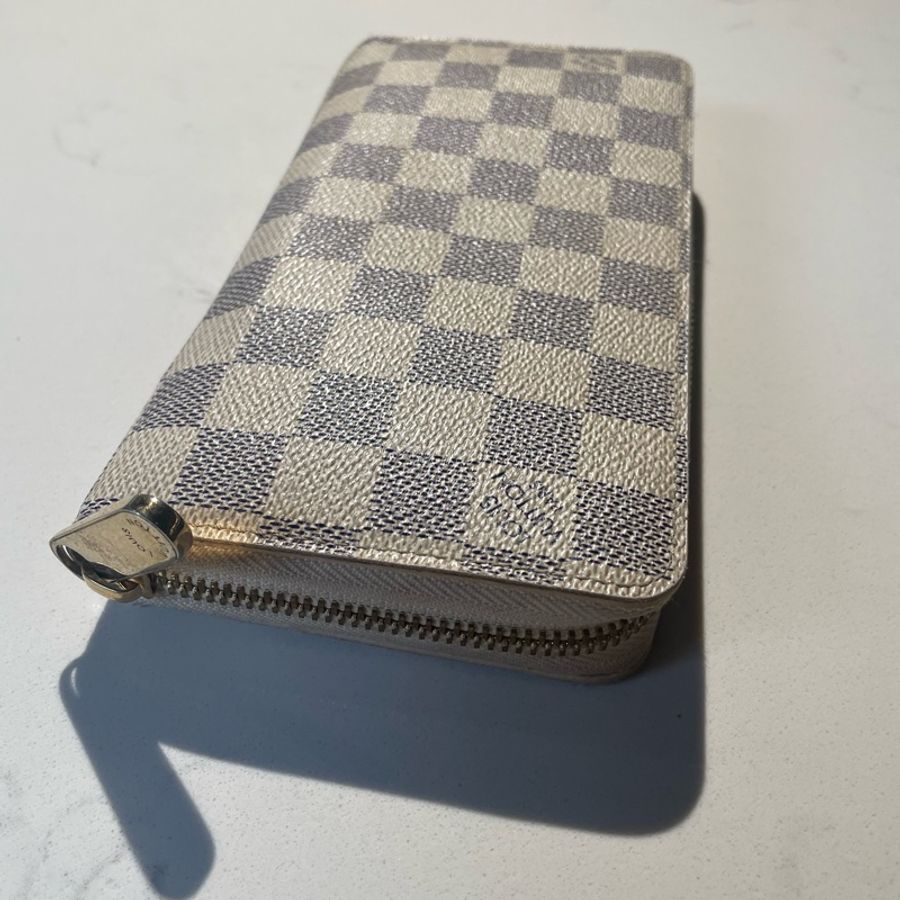 Louis Vuitton 路易威登 N63095 Damier Graphite棋盤格拉鍊長夾(白灰)-3