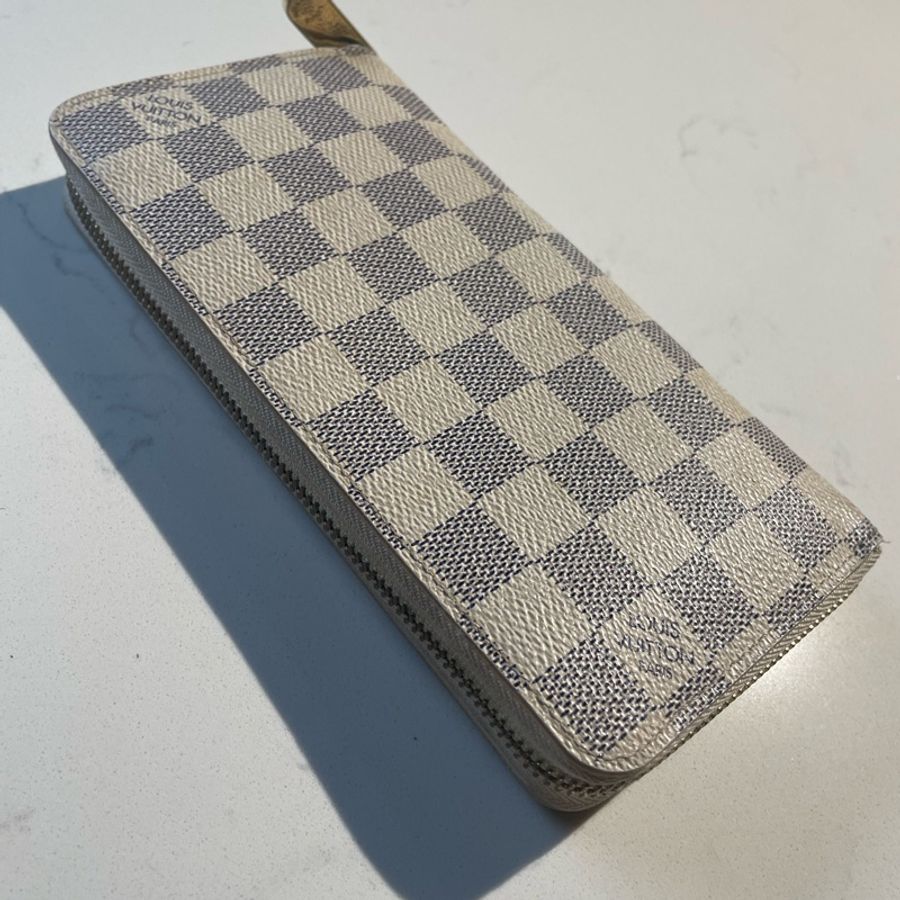Louis Vuitton 路易威登 N63095 Damier Graphite棋盤格拉鍊長夾(白灰)-4