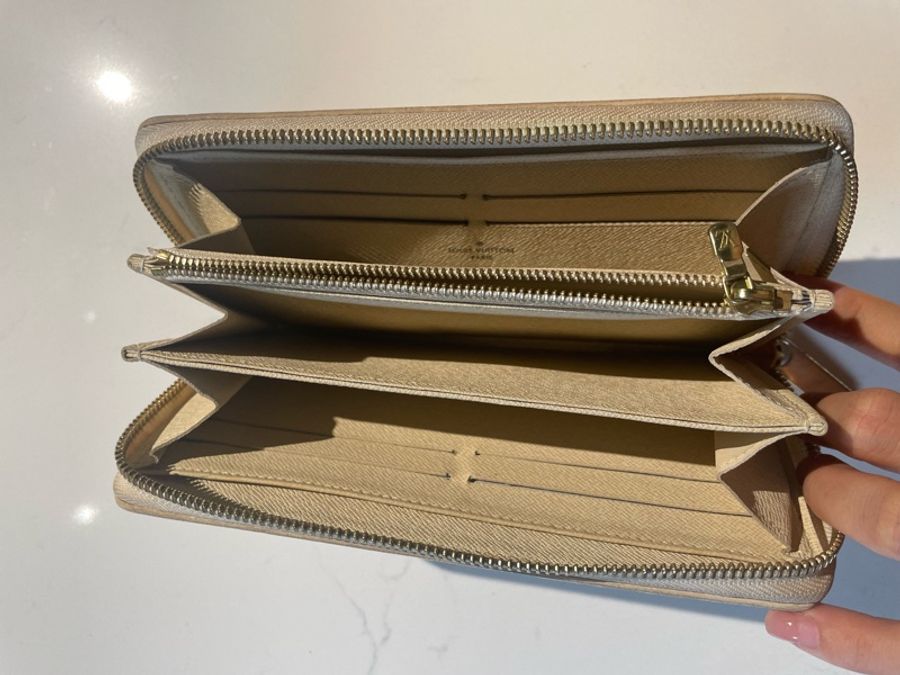 Louis Vuitton 路易威登 N63095 Damier Graphite棋盤格拉鍊長夾(白灰)-7
