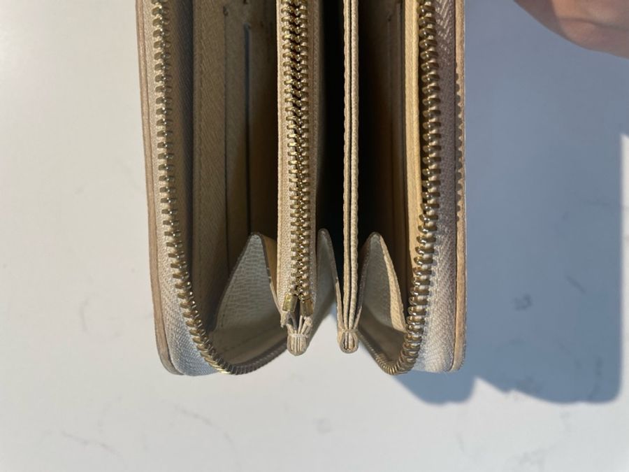 Louis Vuitton 路易威登 N63095 Damier Graphite棋盤格拉鍊長夾(白灰)-8