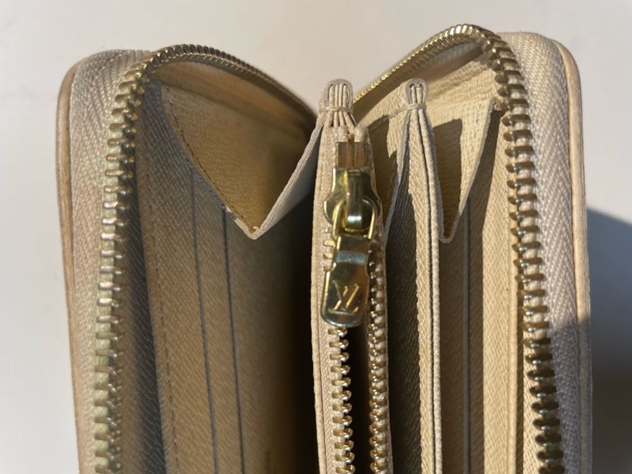 Louis Vuitton 路易威登 N63095 Damier Graphite棋盤格拉鍊長夾(白灰)-14