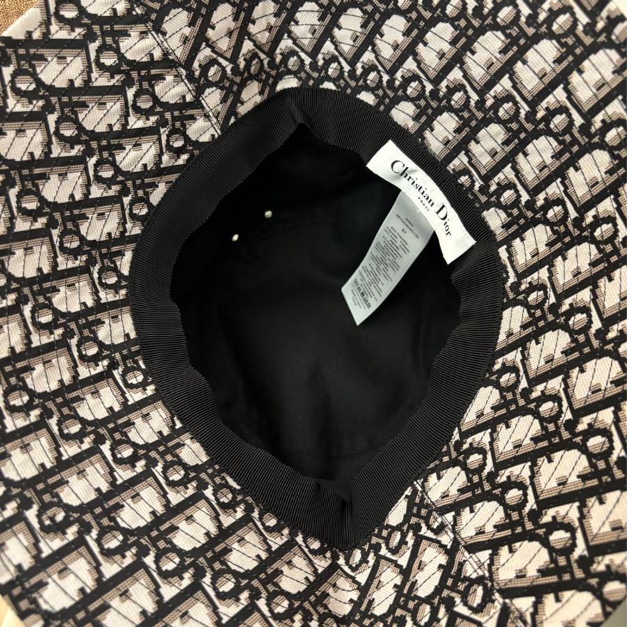 Dior Teddy-D 寬檐漁夫帽連面紗 網狀漁夫帽（高雄漢神購入）-4