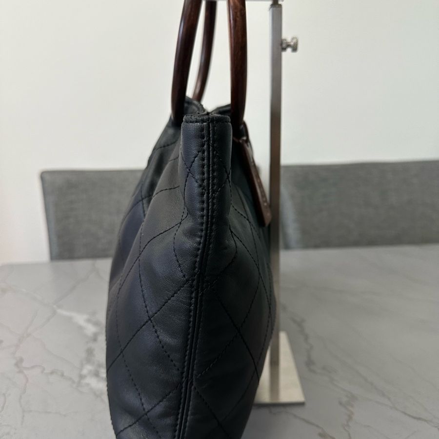Chanel wood handle bag-7
