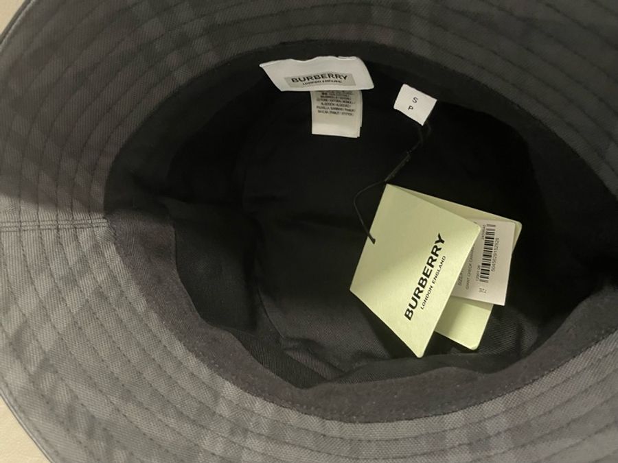 Burberry 菱格紋logo紳士帽 s號-11