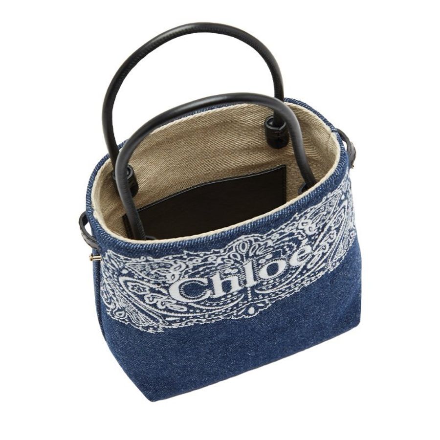 Chloe Denim Micro Sense In Blue Crossbody Bag for Women in Blue (CHC24UP873N28-45D)-3