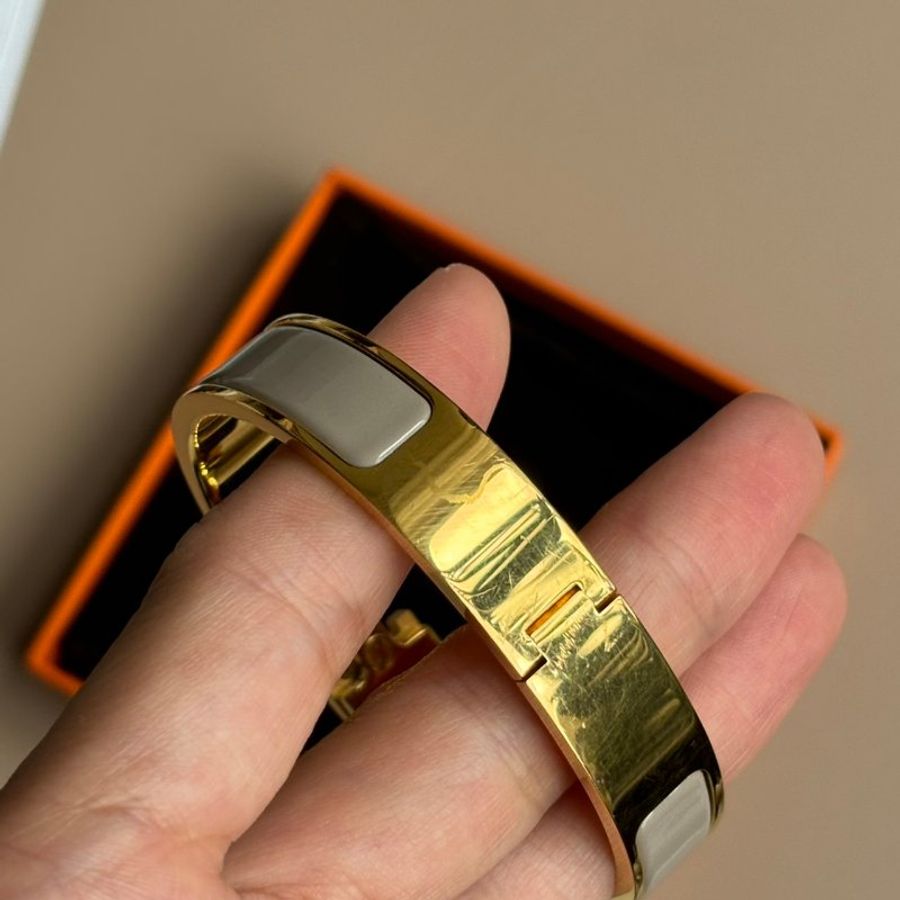 ::HERMES:: Clic H 手環 灰色-4