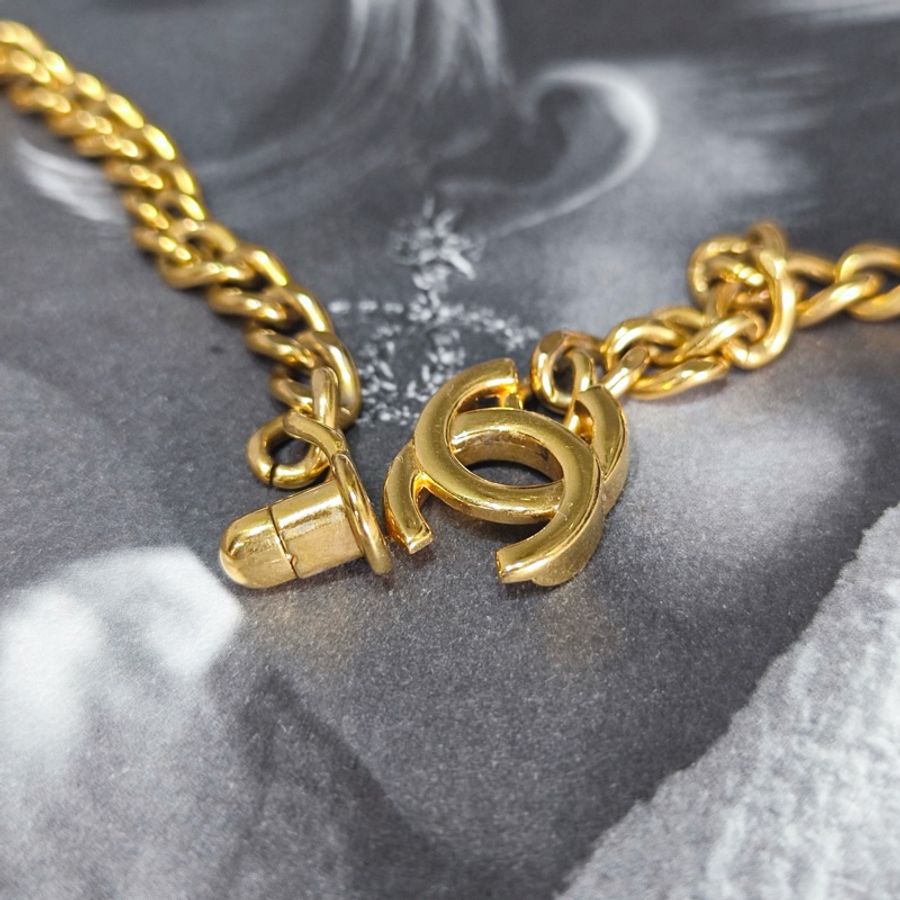好成色 Chanel 雙書包扣cc項鍊-4