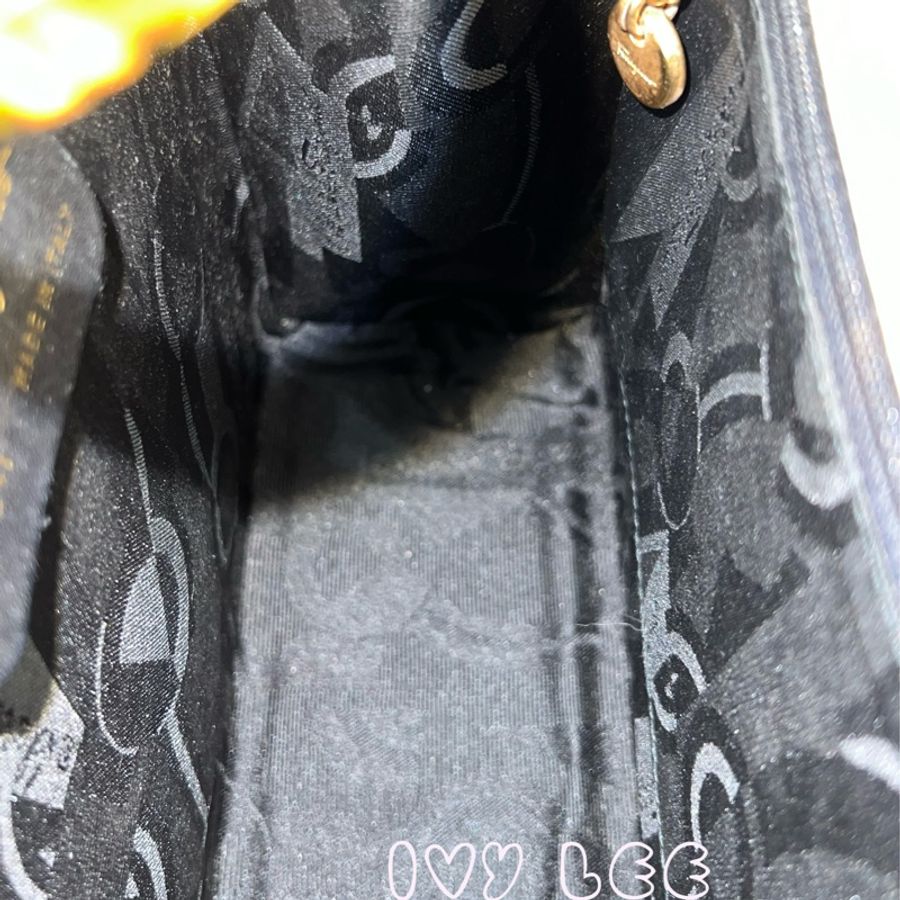 Salvatore Ferragamo 菲拉格慕 P21 5241Gancini皮革金鏈條包單肩包斜背包 米白色二手精品-5