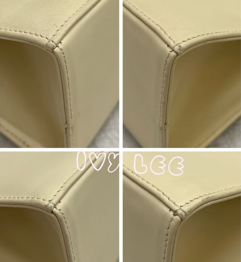 Salvatore Ferragamo 菲拉格慕 P21 5241Gancini皮革金鏈條包單肩包斜背包 米白色二手精品-8
