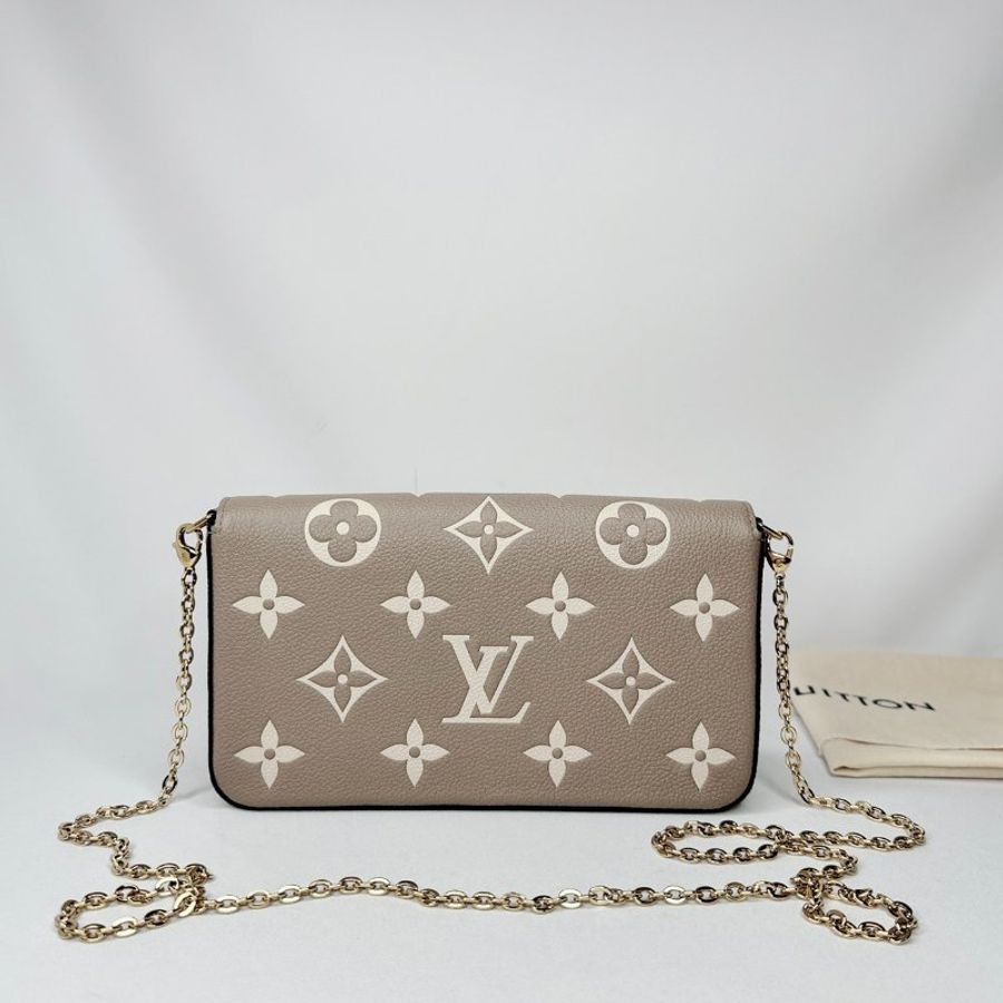 LV Felicie Pochette斑鳩灰三合一鏈包-1