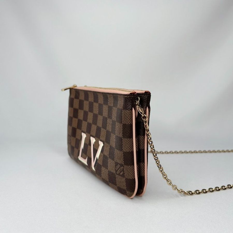 LV Double Zip Pochette棋盤格鍊帶包-2