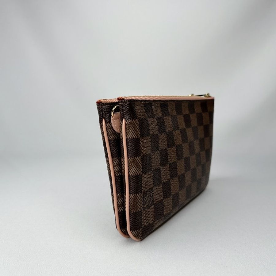 LV Double Zip Pochette棋盤格鍊帶包-4