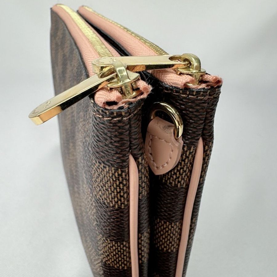 LV Double Zip Pochette棋盤格鍊帶包-9