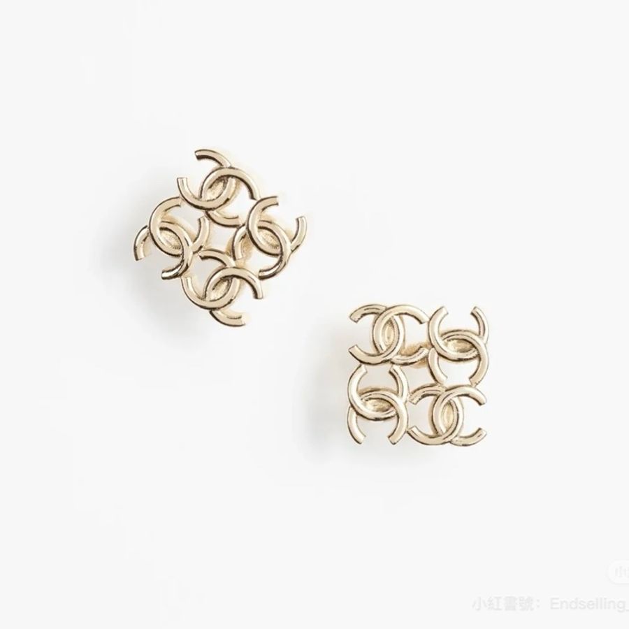 Chanel 全新 24b 爆款雙C 針式耳環 07-1