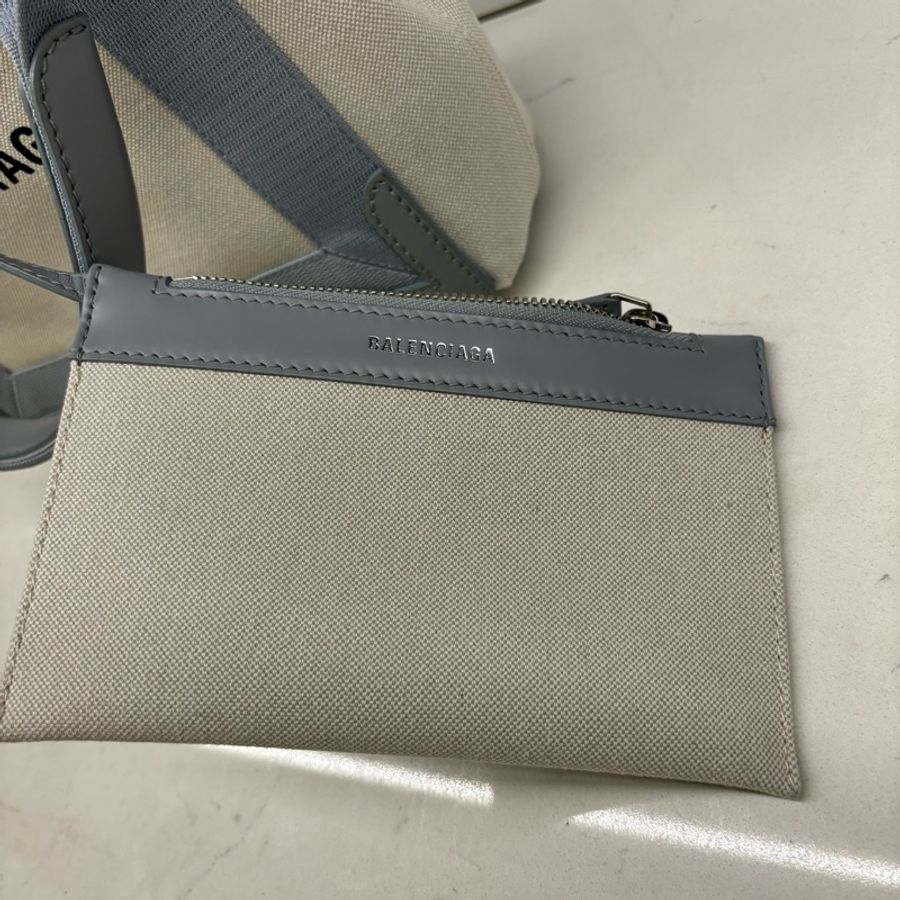 Balenciaga巴黎世家 navy cabas 小號 霧霾藍 托特包-4