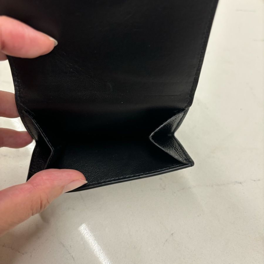 Balenciaga巴黎世家 三折 短夾 皮夾 黑色 mini-5