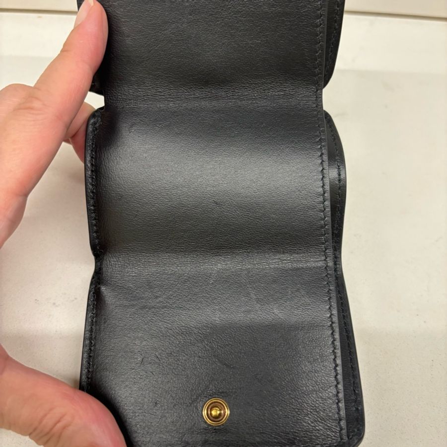 Balenciaga巴黎世家 三折 短夾 皮夾 黑色 mini-11