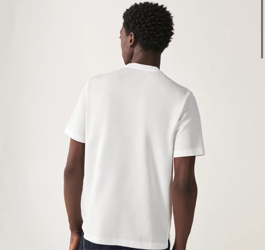 愛馬仕Hermes (男) "H" 刺繡T-shirt(經典白)-2