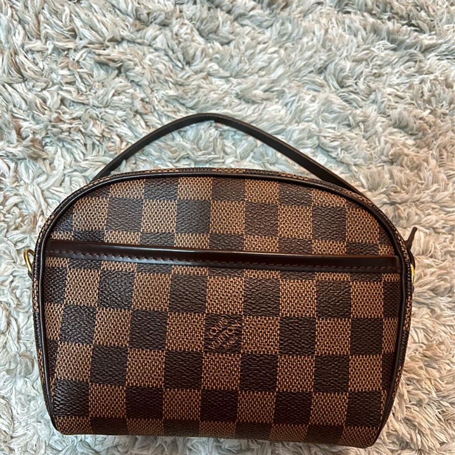 Lv棋盤格元寶小蘋果中古包-0