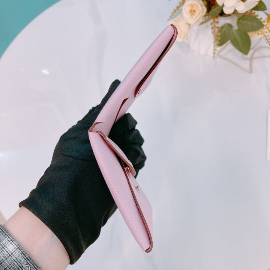 TW1816 愛馬仕 Calvi Duo Card Holder 卡片套 錦葵紫 Epsom-27
