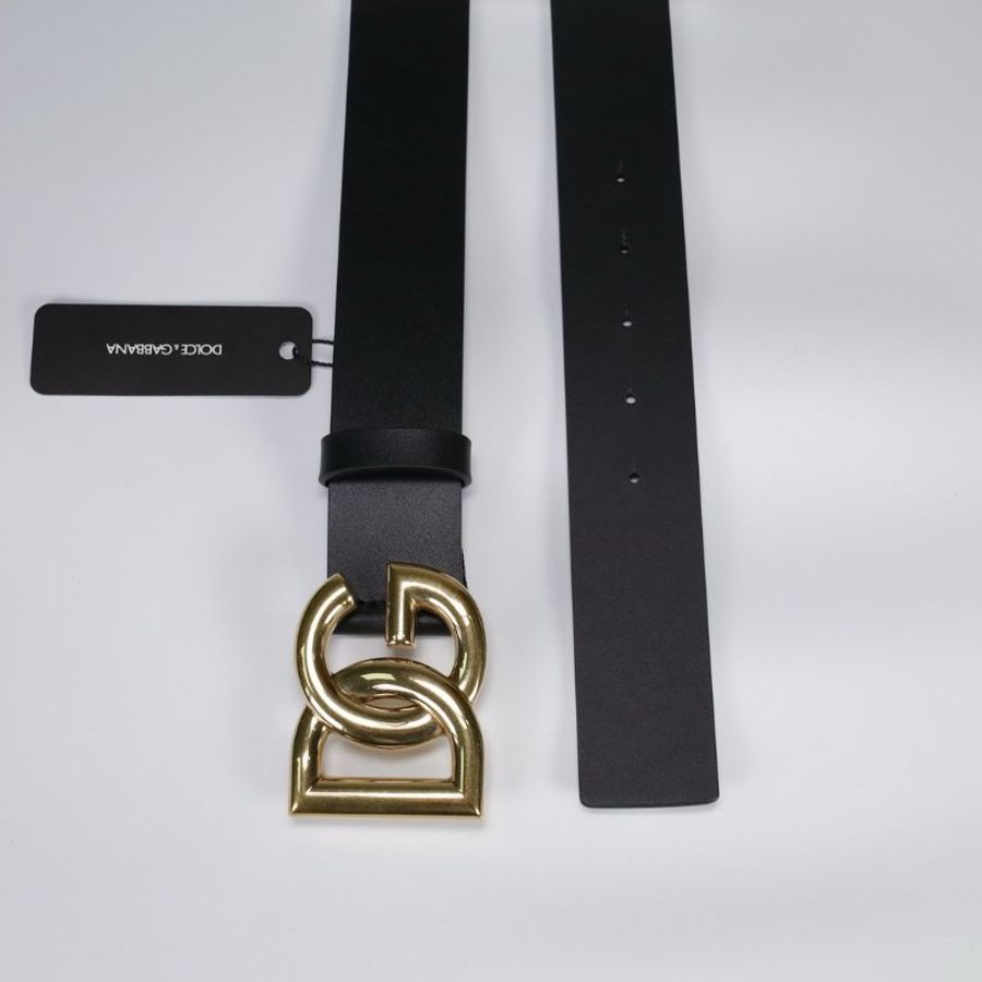 Dolce&Gabbana 男款 DG 搭釦 Lux 小牛皮腰帶 90/95/100公分長 4公分寬《2024秋冬 ★全新商品 》-3
