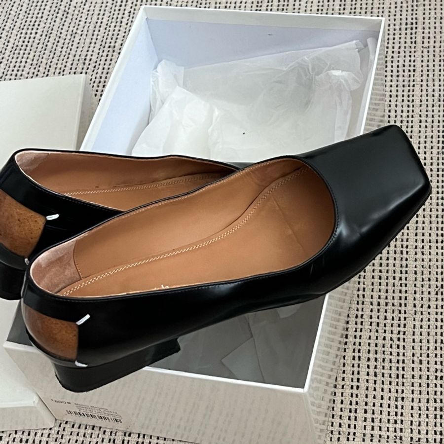 Maison Margiela 黑色 四縫線平底鞋-0