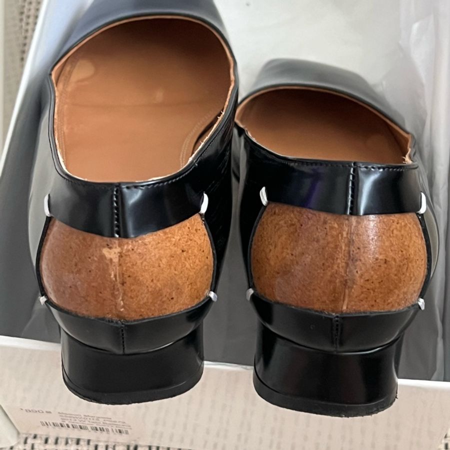 Maison Margiela 黑色 四縫線平底鞋-1