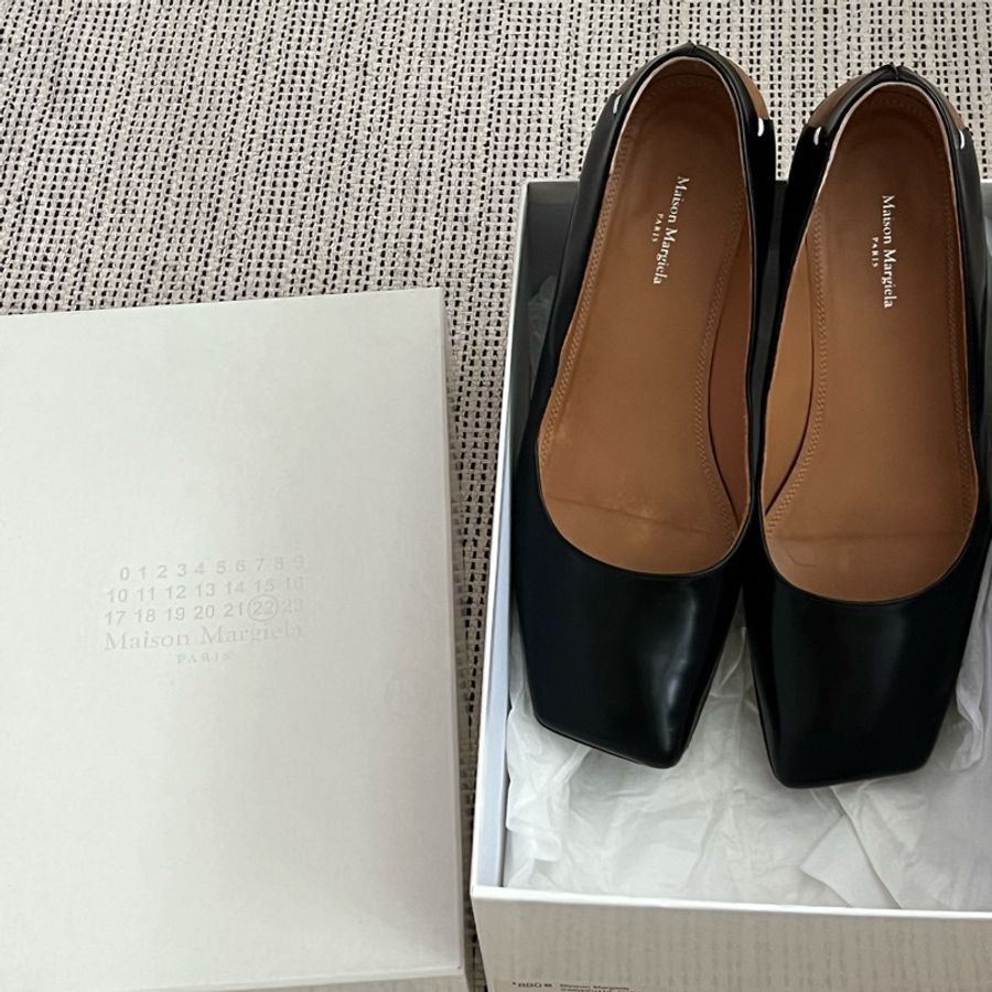 Maison Margiela 黑色 四縫線平底鞋-5